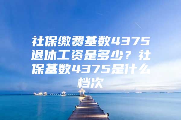 社保繳費(fèi)基數(shù)4375退休工資是多少？社保基數(shù)4375是什么檔次