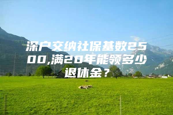 深戶交納社保基數(shù)2500,滿20年能領(lǐng)多少退休金？