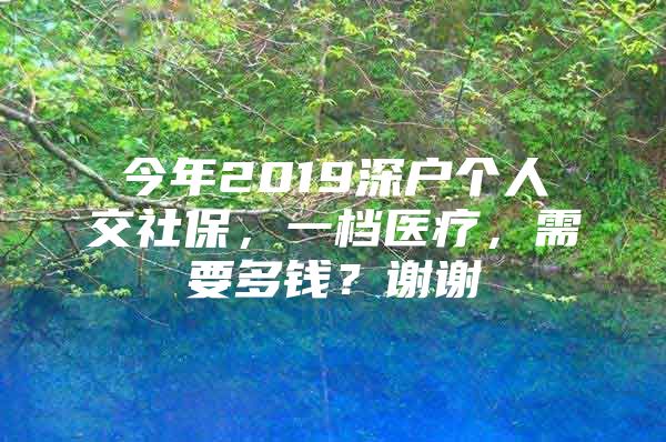 今年2019深戶個人交社保，一檔醫(yī)療，需要多錢？謝謝