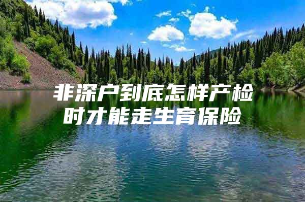 非深戶到底怎樣產(chǎn)檢時才能走生育保險